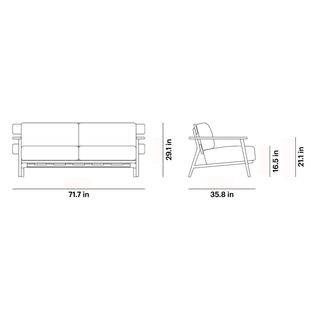 Paralel 2-Seater Outdoor Sofa