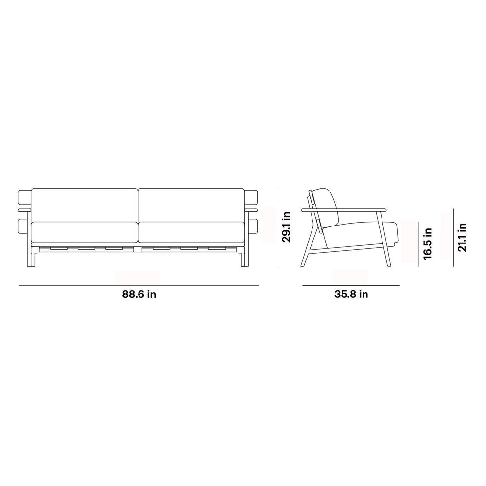 Paralel 3-Seater Outdoor Sofa