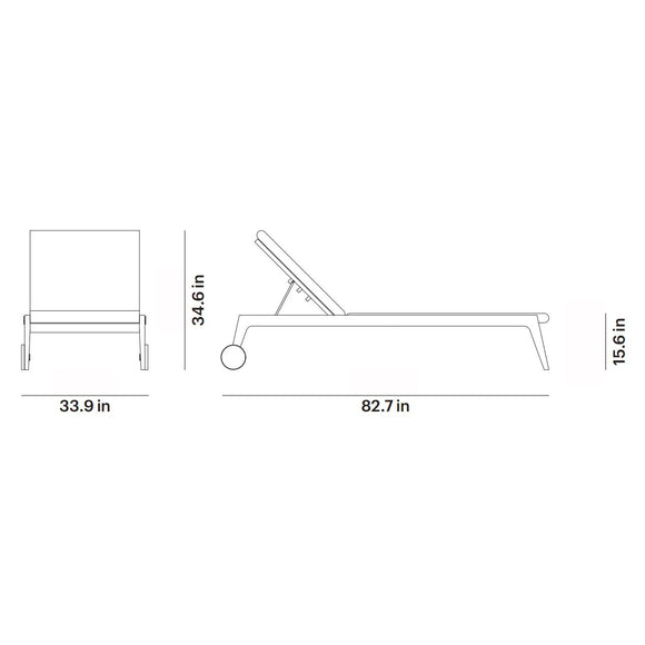 Paralel Outdoor Chaise Lounge