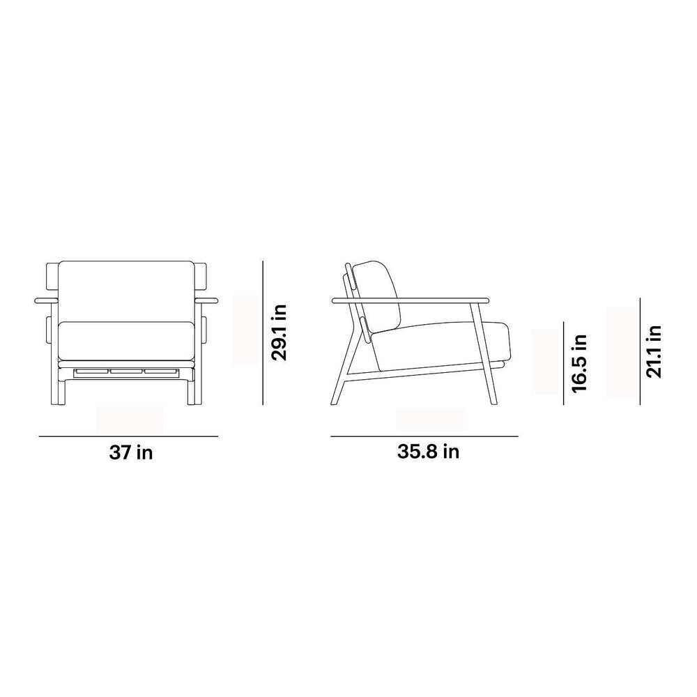 Paralel Outdoor Lounge Armchair