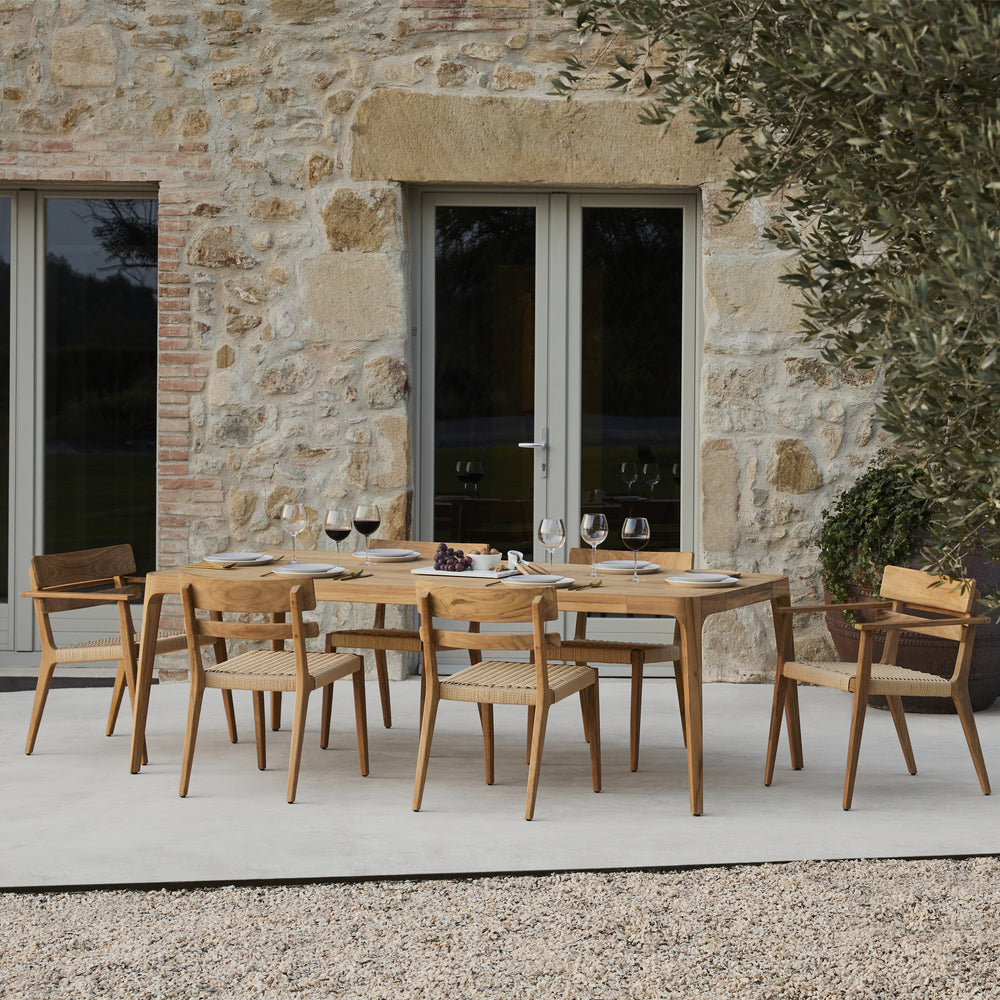 Paralel Rectangular Outdoor Dining Table