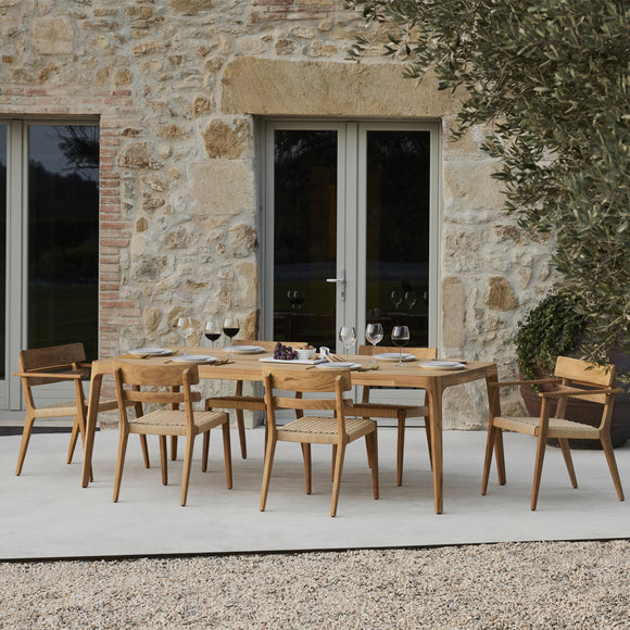 Paralel Rectangular Outdoor Dining Table