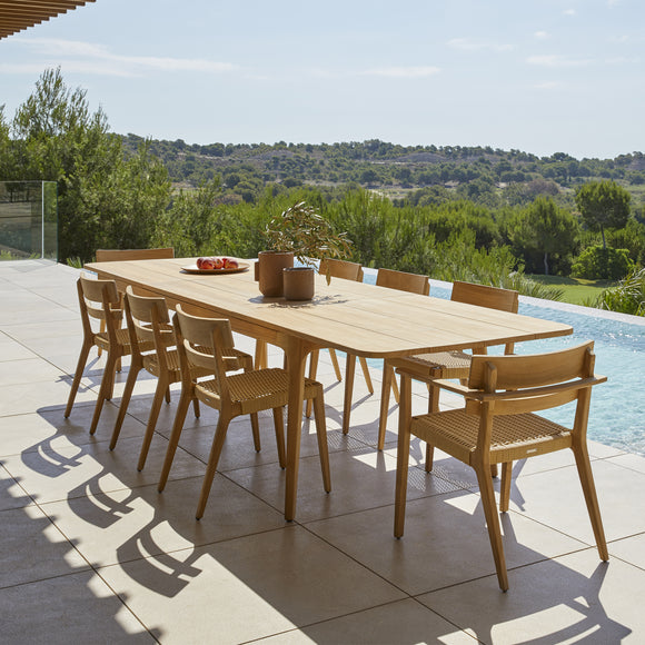 Paralel Rectangular Extendable Outdoor Dining Table