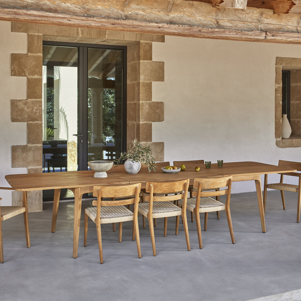 Paralel Rectangular Extendable Outdoor Dining Table