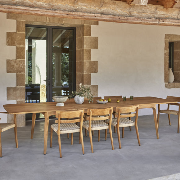 Paralel Rectangular Extendable Outdoor Dining Table