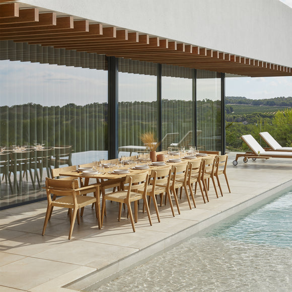 Paralel Rectangular Extendable Outdoor Dining Table