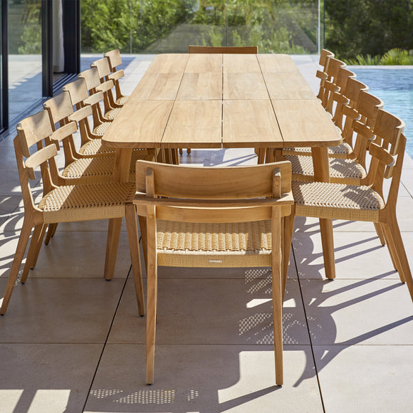 Paralel Rectangular Extendable Outdoor Dining Table