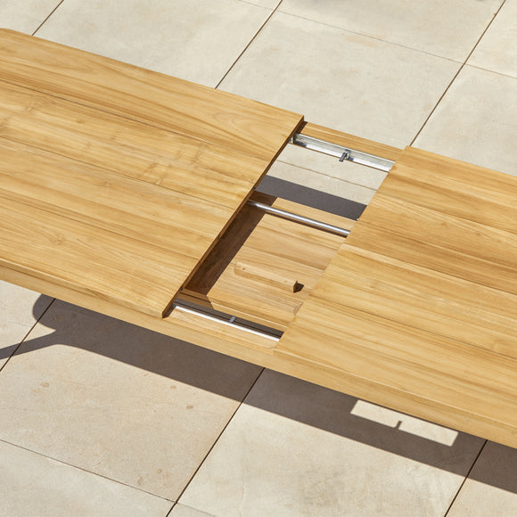 Paralel Rectangular Extendable Outdoor Dining Table
