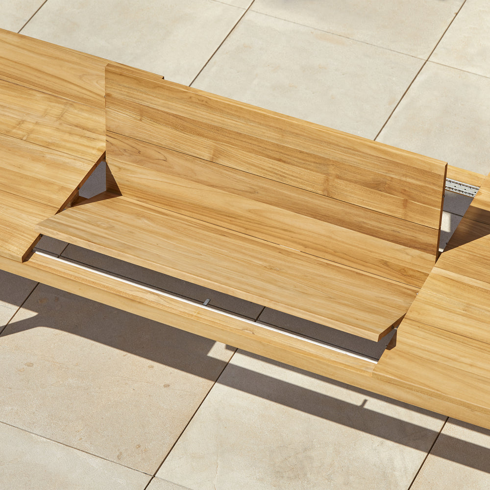 Paralel Rectangular Extendable Outdoor Dining Table