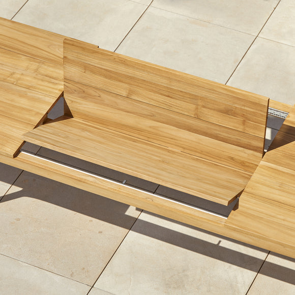 Paralel Rectangular Extendable Outdoor Dining Table