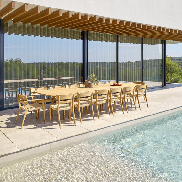 Paralel Rectangular Extendable Outdoor Dining Table