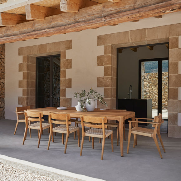 Paralel Rectangular Extendable Outdoor Dining Table