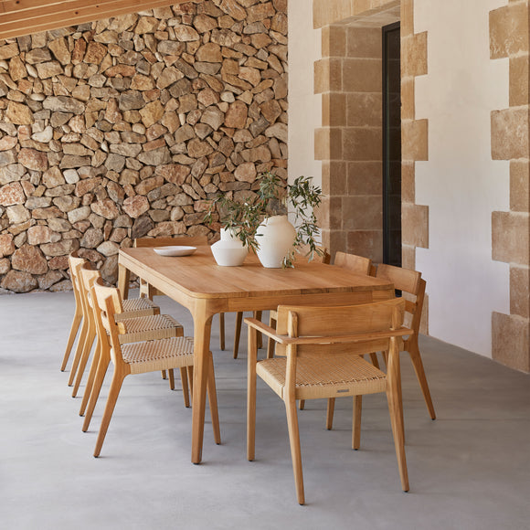 Paralel Rectangular Extendable Outdoor Dining Table