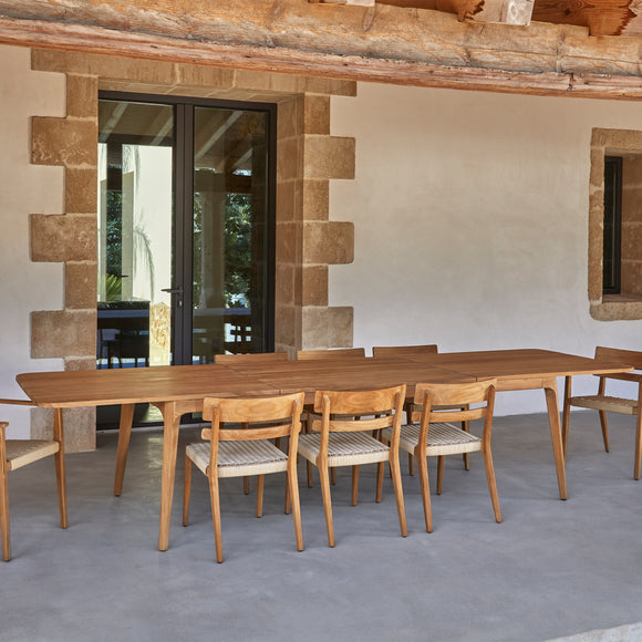 Paralel Rectangular Extendable Outdoor Dining Table