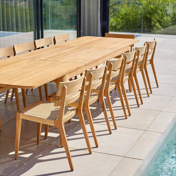 Paralel Rectangular Extendable Outdoor Dining Table