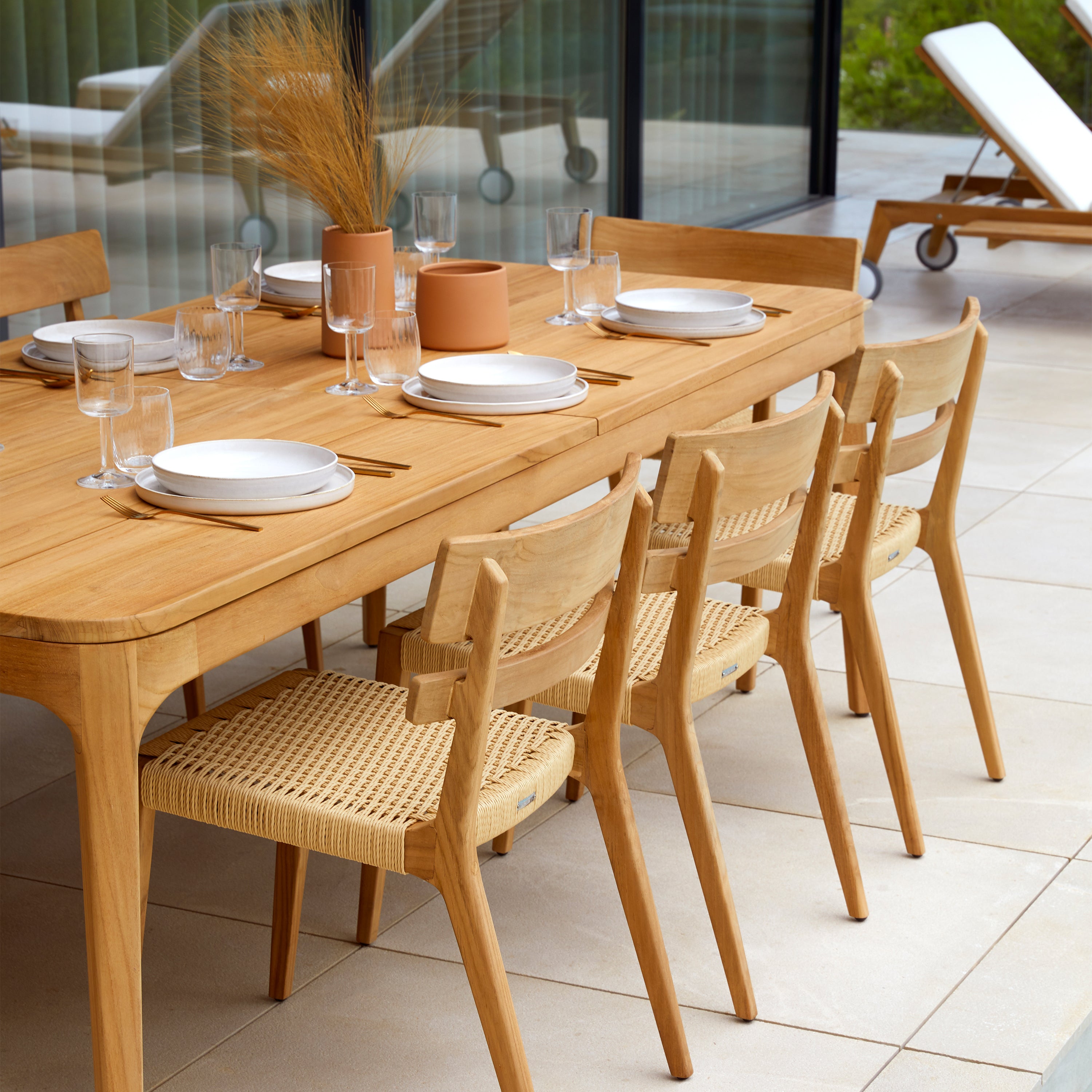 POINT DINING TABLE ダイニング テーブル Point Outdoor Living Paralel Rectangular Extendable Outdoor Dining