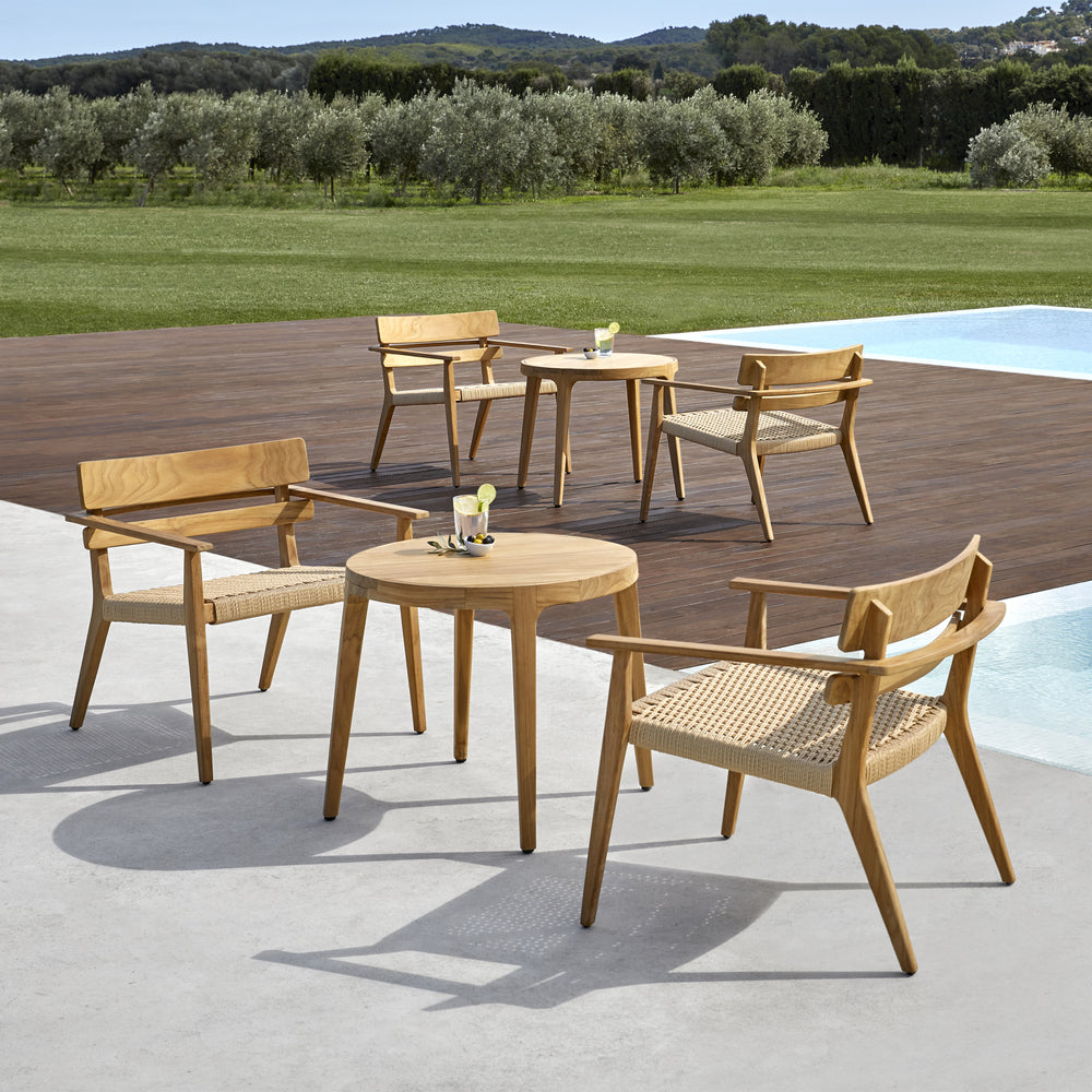 Paralel Round Outdoor Side Table