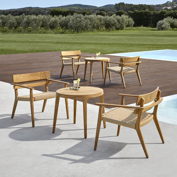 Paralel Round Outdoor Side Table