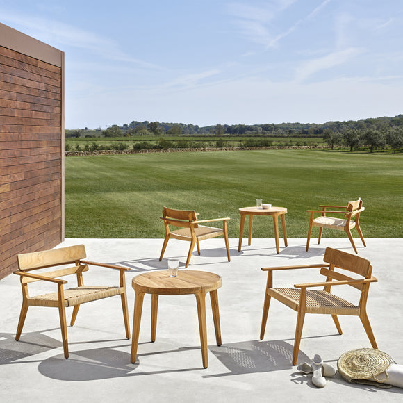 Paralel Round Outdoor Side Table