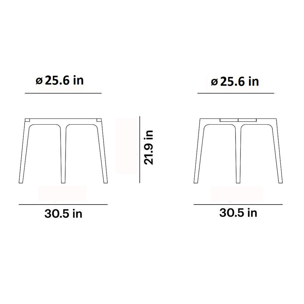 Paralel Round Outdoor Side Table