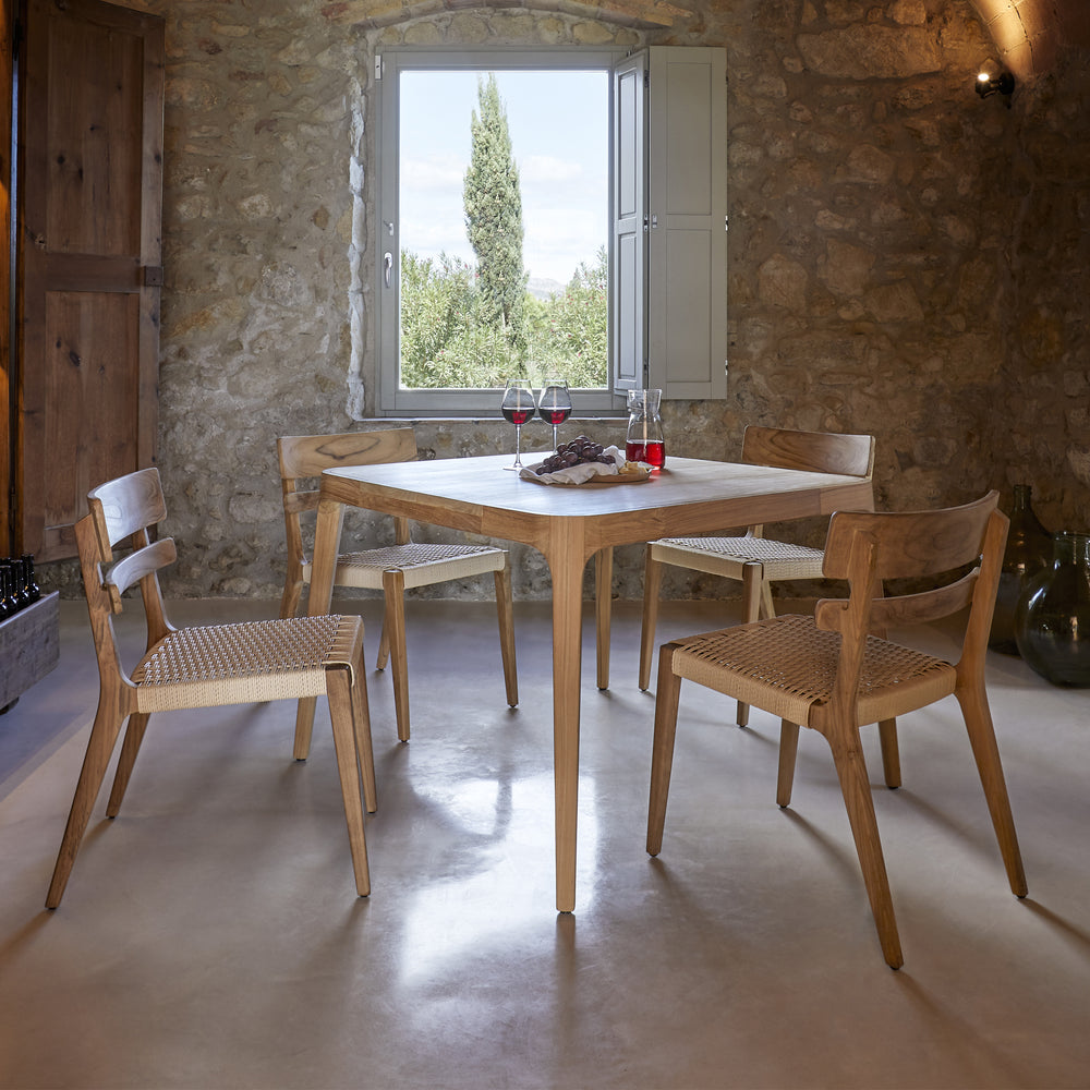 Paralel Square Outdoor Dining Table