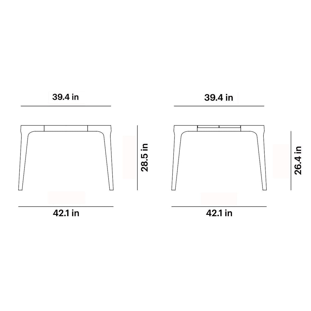 Paralel Square Outdoor Dining Table