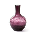 Crackled Glass Ball Body Vase