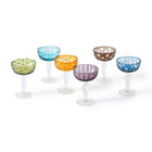 Cuttings Multicolor Coupe Glass (Set of 6)