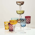 Cuttings Multicolor Coupe Glass (Set of 6)