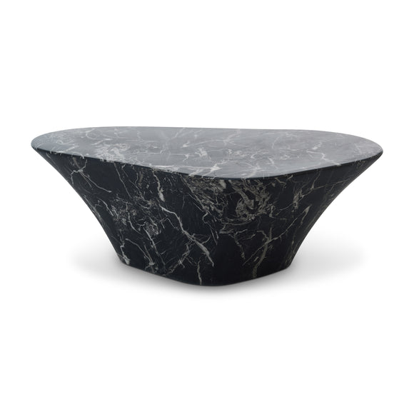 Marble Look Oval Coffee Table