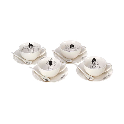 Undressed Teacup (Set of 4)
