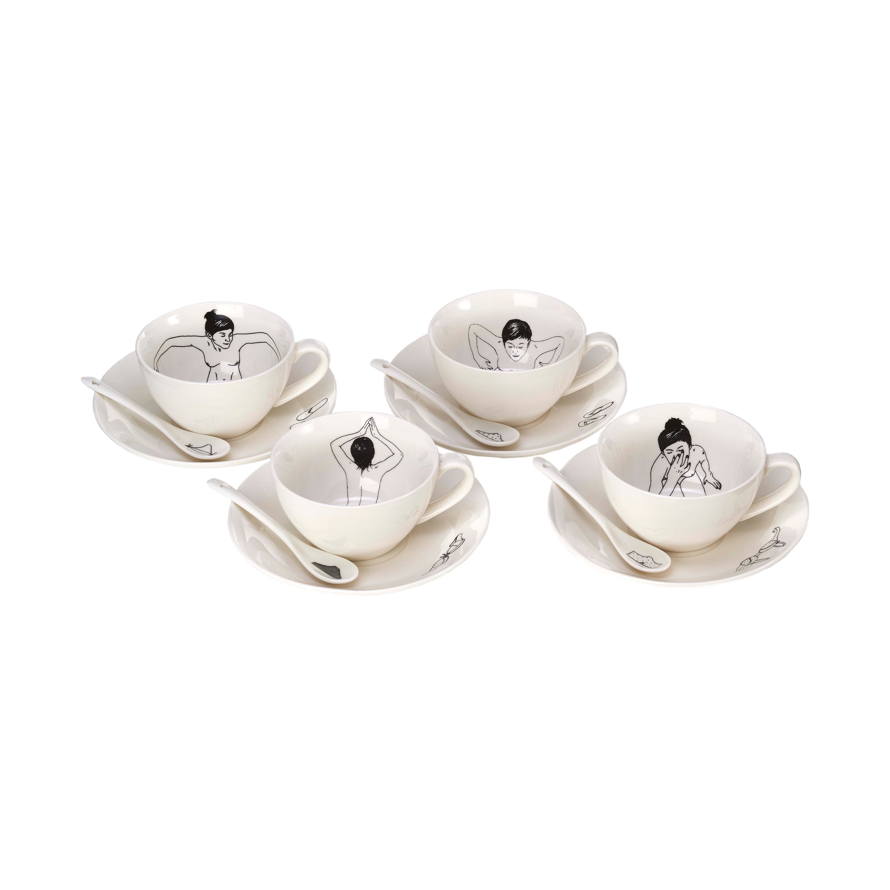 Undressed Teacup (Set of 4)