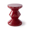 Zig Zag Stool/Side Table  option Burgundy Red