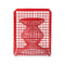 Zig Zag Wire Stool  option Coral Red
