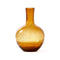 Crackled Glass Ball Body Vase  option Yellow