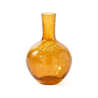 Crackled Glass Ball Body Vase