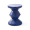 Zig Zag Outdoor Stool/Side Table  option Matte Dark Blue