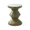 Zig Zag Outdoor Stool/Side Table  option Matte Olive Green