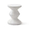 Zig Zag Outdoor Stool/Side Table  option Matte White