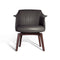 Archibald Small Swivel Armchair  option SC 28 Seppia Leather