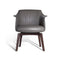 Archibald Small Swivel Armchair  option Grafite Nest Leather