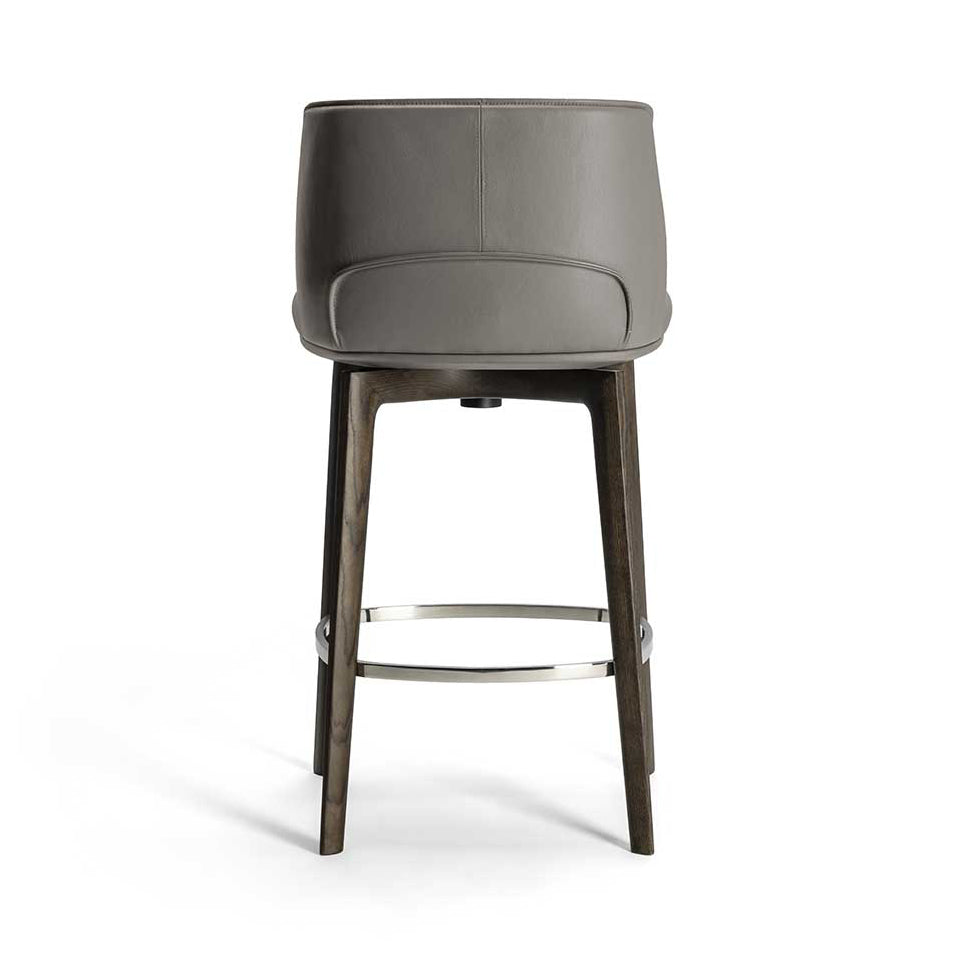 Archibald Swivel Stool with Wood Leg