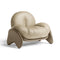 Squash Lounge Chair  option SC 51 Panna / 33 Travertino