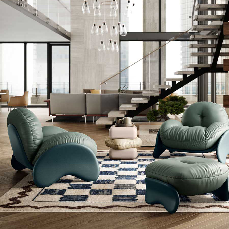 モラーレ Squash Chair イタリアブランド 高級ソファ カスタム可 Poltrona Frau Squash Lounge Chair - 2Modern
