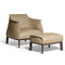 Archibald Armchair with Wood Legs  option Matching Ottoman