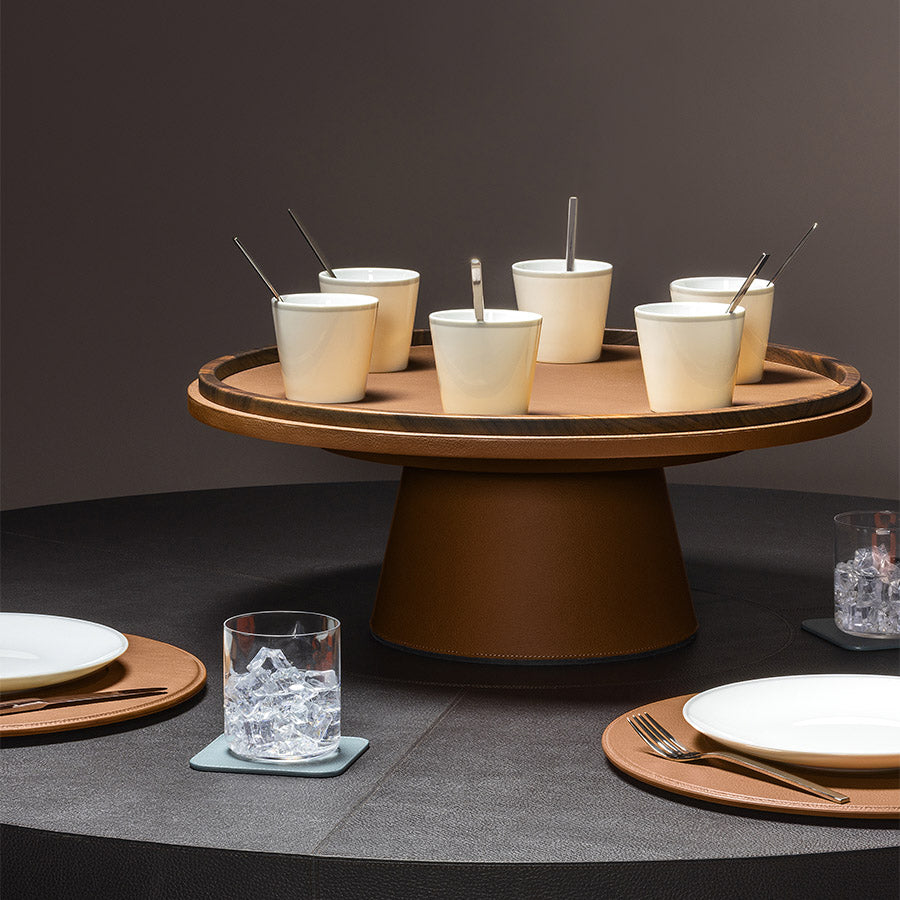 Giobagnara x Poltrona Frau Tableware Rotating Raised Tray