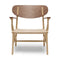 CH22 Lounge Chair  option Oak / Walnut Oil / Natural Paper Cord