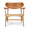 CH22 Lounge Chair  option Teak / Oak Oil / Natural Paper Cord