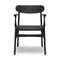CH26 Dining Chair  option Oak Painted Black / Black Paper Cord