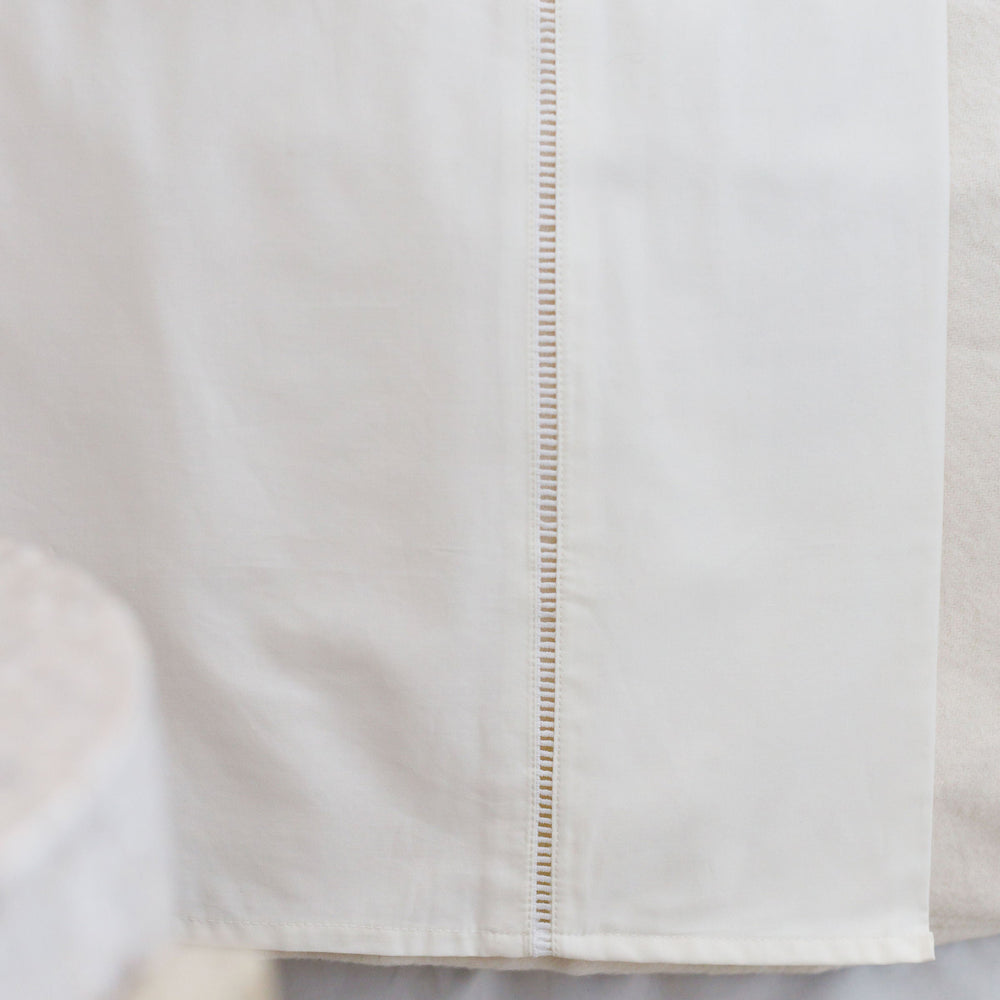 Como Ladder Stitch Cotton Sateen Sheet Set